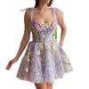 2025 Women's Fashion Floral Embroidered Sexy Suspender Dress