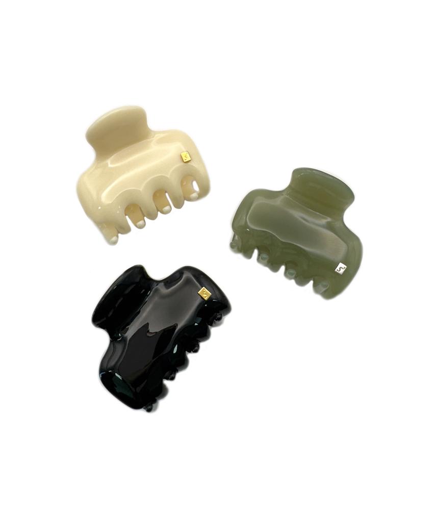 S'Secondo Giada Mini Eclair Hair Claw Clip_3 Colors