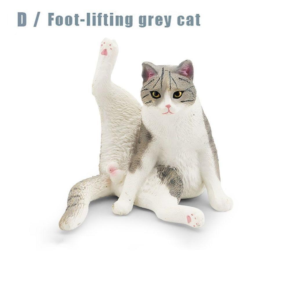 Exquisite PVC Simulation Cat Model Siamese Ragdoll Persian Cat Lifelike Realistic Pet Figurines Simulation Pet Car Decoration