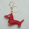 In-Stock Dachshund Cartoon Pendant Leather Dog Bag Charm Phone Case Accessory Creative Car Charm