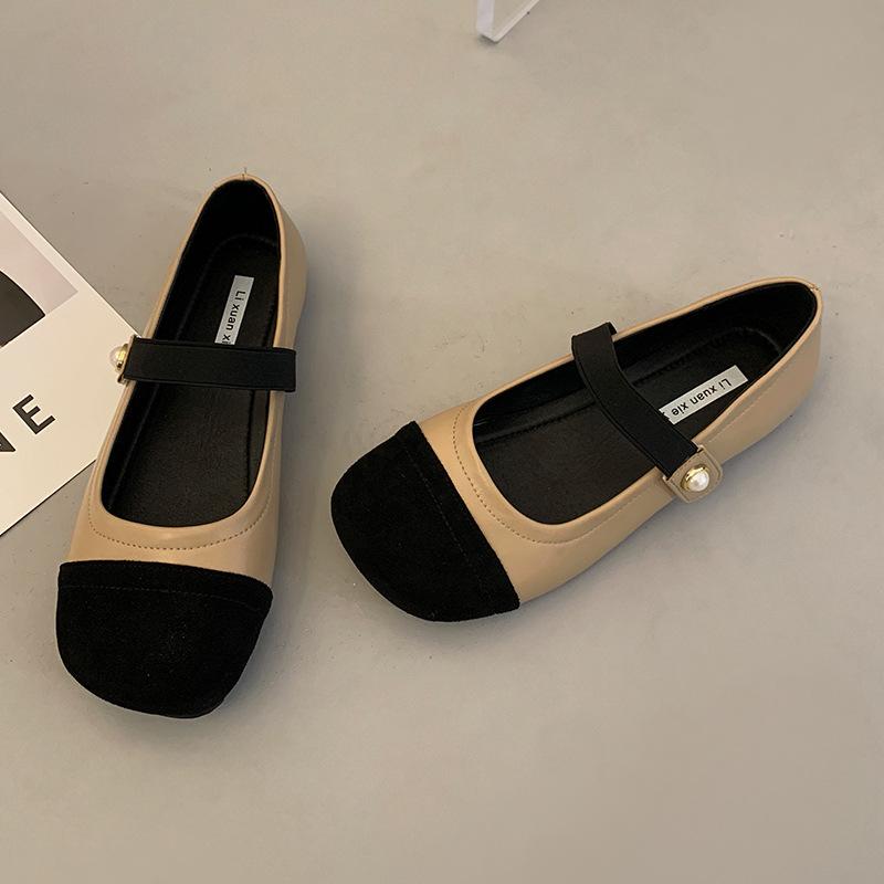 

Универсальные туфли-лодочки на плоской подошве с низким каблуком и небольшим вырезом, женские, весна-осень 2025 г., новые французские туфли Мэри Джейн в стиле ретро, туфли Doudou на мягкой подошве 39 темно-коричневого