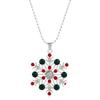 Snowflake Necklace Set With Rhinestone Decor And Alloy Chain Christmas For