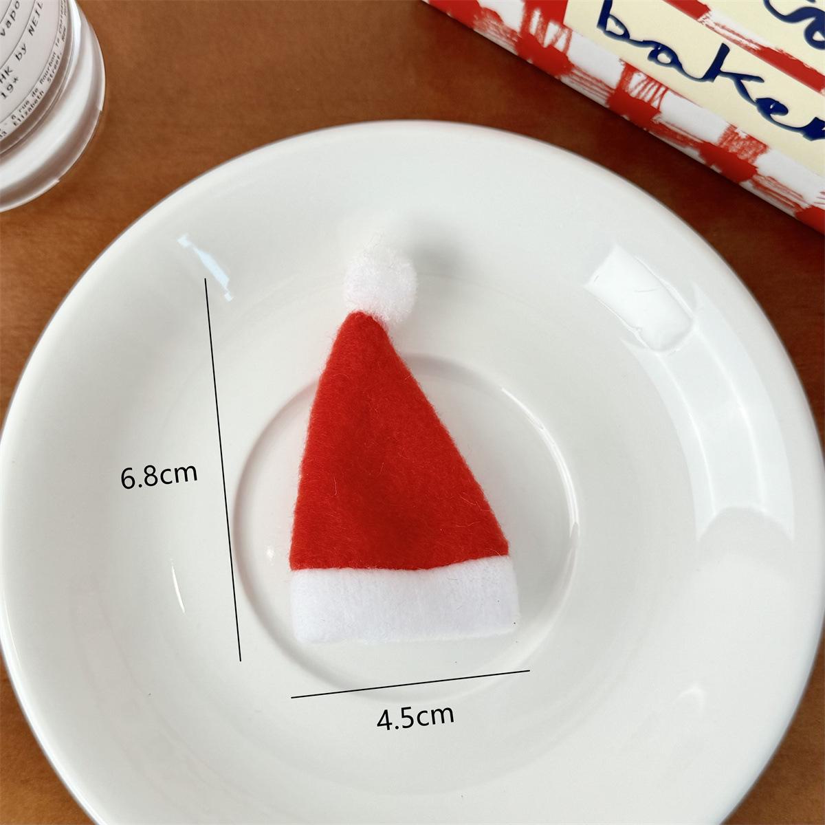 

Миниатюрный набор из шерстяной вязаной шапки и шарфа для кукол ручной работы - Рождественские украшения и аксессуары своими руками Santa Hat красный