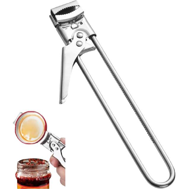 2026 New Adjustable Stainless Steel Jar Opener, Multifunctional Jar Lid Opener for Weak Hands, Stainless Steel Can Opener Jar Lid Gripper Bottle