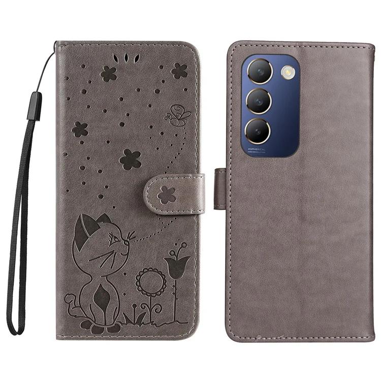 

KT Imprinting Flower Series-4 для vivo V40 SE 5G Y100 5G (Индонезия) Y200e 5G V30 Lite 5G (Индия) Кожаный чехол для телефона