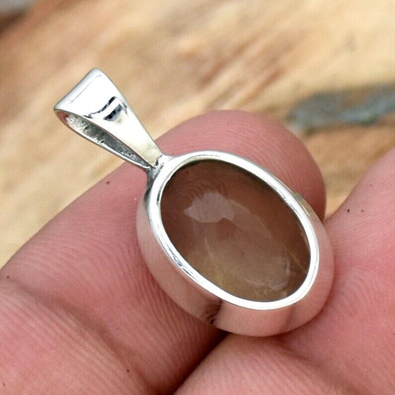 Citrine Pendant, 925 Sterling Silver Pendant, Crystal Pendant, Statement Pendan