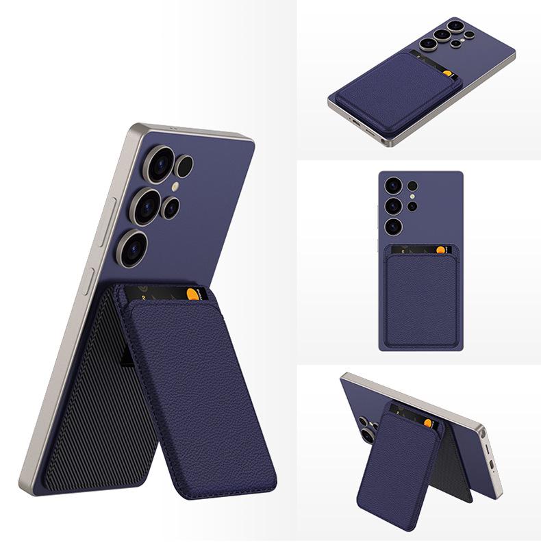 Card Holder with Magnetic Bracket for Samsung S25/S26 Series: Cross-Border Style Back Sticker Card Clip
