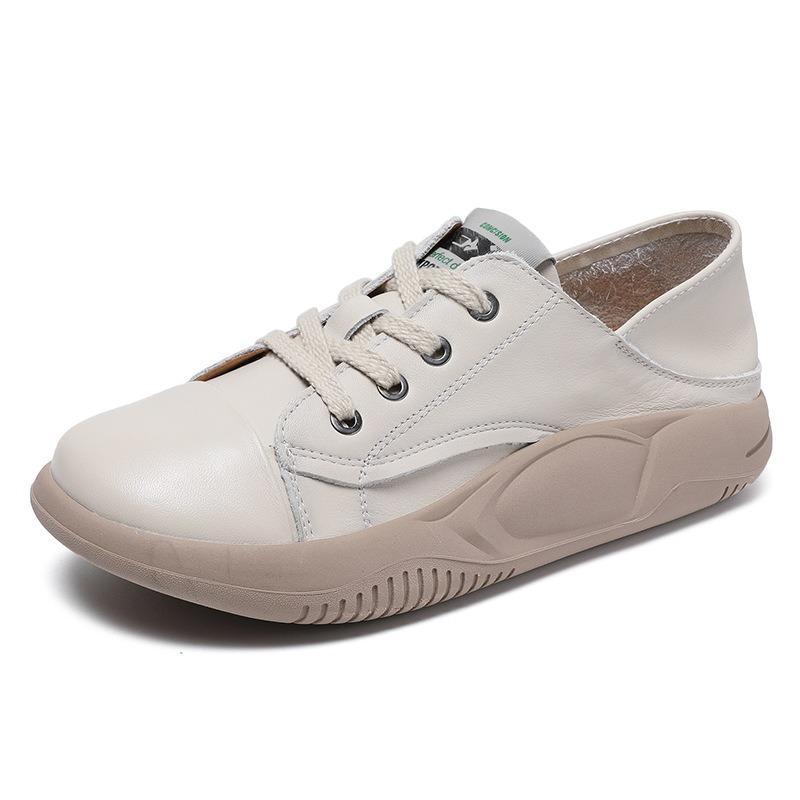 

Повседневные туфли из пластинчатой кожи ретро-обувь 40 бежевый