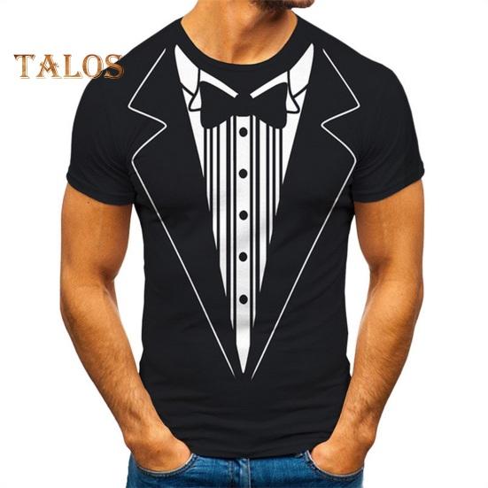 

Мужская футболка, имитация костюма-двойки, пуловер, топы с круглым вырезом, короткий рукав, дышащая повседневная одежда 3XL B