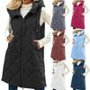 Women's Casual Hooded Padded Vest Coat Sleeveless Outerwear for Fall and Winter Wear