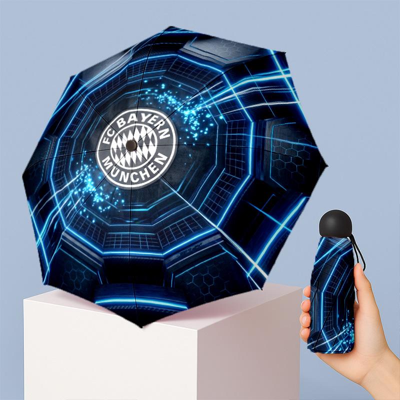 Ombrello Pieghevole Compatto Bayern Monaco con Stampa Mini 5 Pieghe 8 Stecche Antivento Impermeabile Leggero Portatile