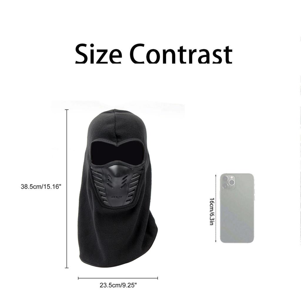 1-pack Unisex Balaclava Full Face Mask, Fleece, Windproof, Warm, Winter Ski Mask
