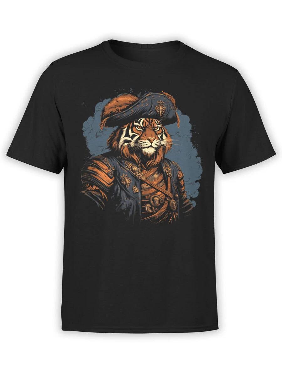 FANTUCCI Unisex Cool T-Shirts | Tiger Pirate T-Shirt | 100% Cotton S
