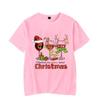 Christmas Lights Wine Tees Men's T-shirt Christmas T Shirt Happy New Year Tshirt Christmas Tees Fashion Harajuku Men Shirt Tops