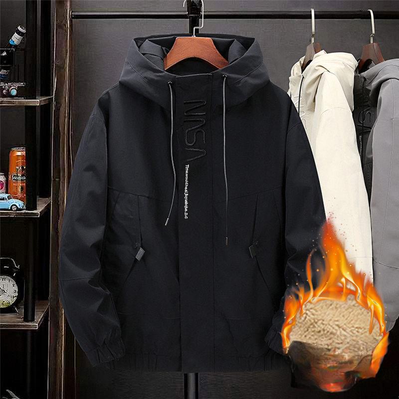 Autumn and Winter Large Size Jacket Loose Trend Casual and Thin Hooded Jacket