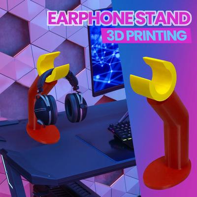 3d Printed Headphone Stand, Shaped Headphone Stand, Computer Headphone Stand