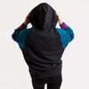 adidas Originals Color Block Logo Hoodie Women Hoodies Black Blue EJ8742