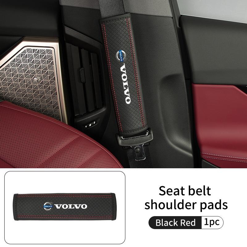AALF1 2pcs Car Safety Belt Cover Seat Belt Shoulder Strap Sleeves For Volvo C30 C70 S60 S80 S90 T6 V50 V60 V70 V90 XC40 XC60 XC70 XC90