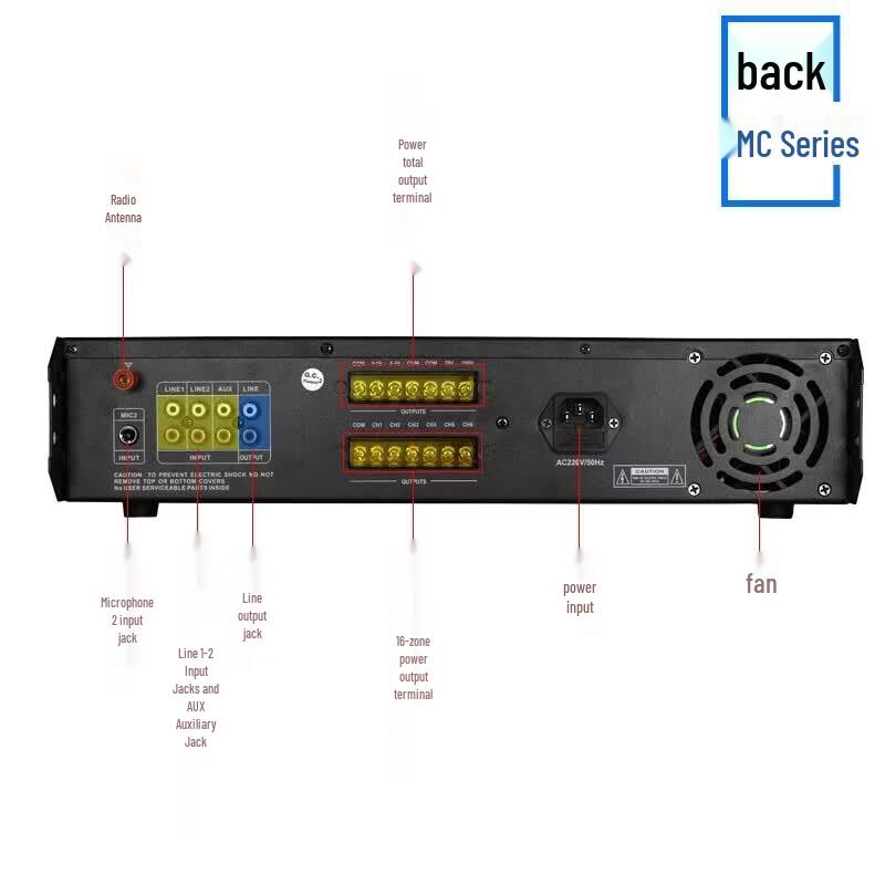 LINGSHENG 180W Bluetooth Professional Power Amplifier (CN version)
