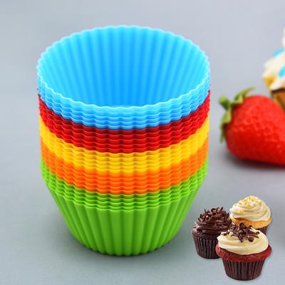 6/30 Stück Silikon Cupcake Backförmchen Wiederverwendbar Antihaft Muffin Cupcake Förmchen Halter Set Für Party Halloween Weihnachten