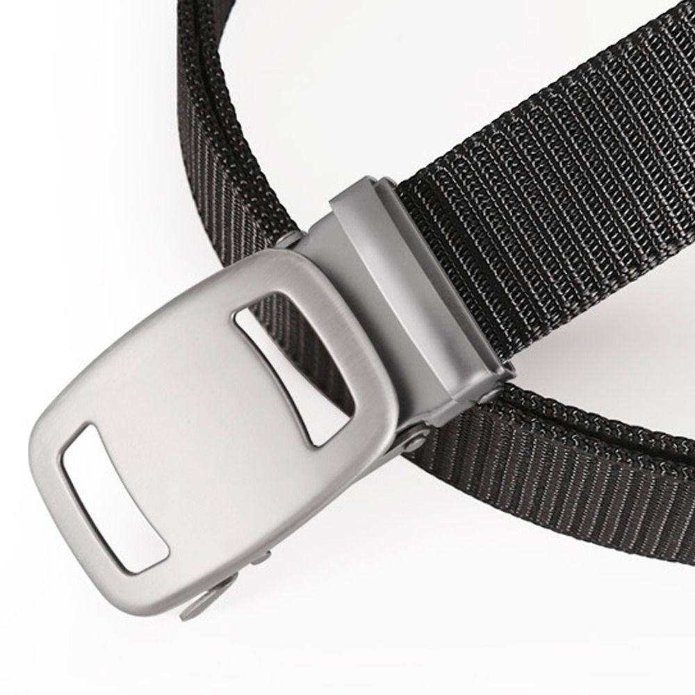 Simple Wild Style Automatic Buckle Waistband Luxury Brand Canvas Strap Men Nylon Braided Belt