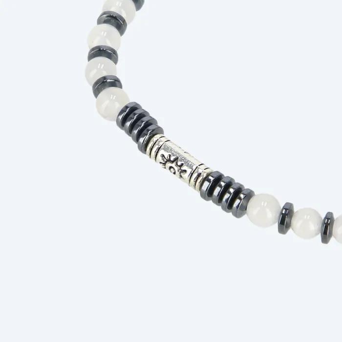 Essential Round Gemstone Bracelet White