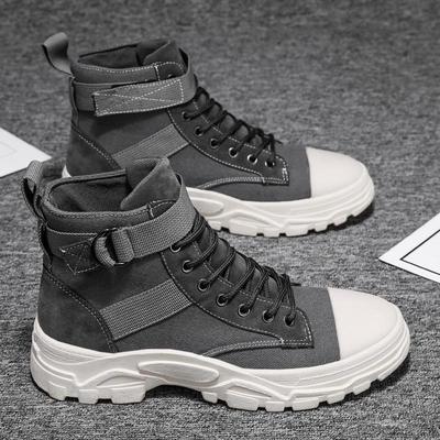 Herbst Neue Herrenschuhe High-Top Martin Boots Winter Koreanische Canvas Schuhe Trendige Freizeitschuhe Außenhandel Workboots