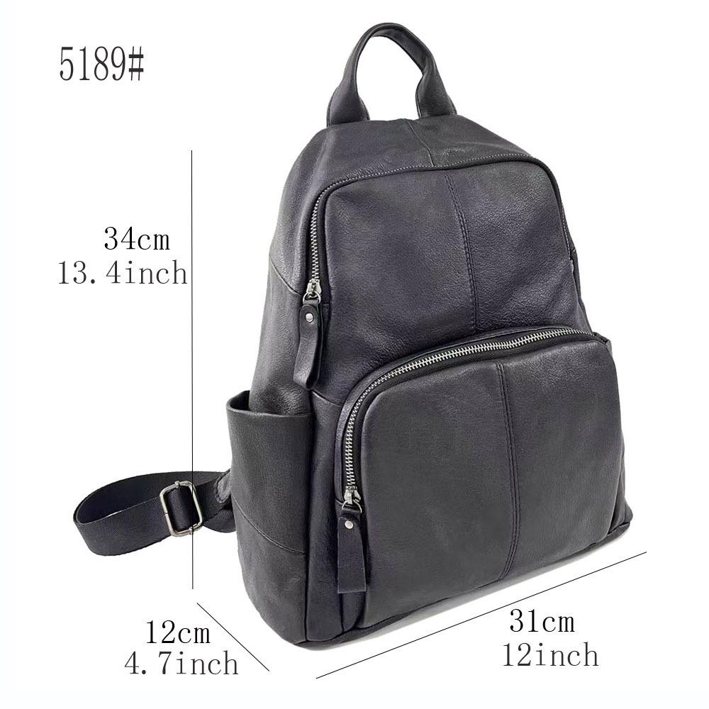 Odinė kuprinė moterims, juoda, karvės odos, moteriška kuprinė, universali, minkštos odos, užsegama užtrauktuku nugaroje, apsaugos nuo vagystės dizainas, moteriška rankinė