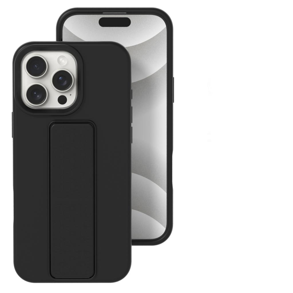 Liquid Soft Silicone invisible Folding Stand Holder Phone Case For Apple iPhone 17Air16 15 14 13 12 11 Pro Max Shockproof Cover