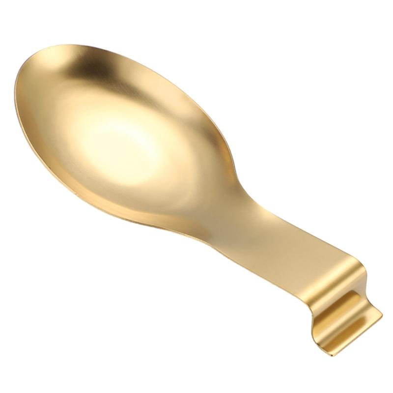 Spoon Holder Spoon Stand Kitchen Supplies Spoon Rest Spoon Shelf for Kitchen 1 золотой