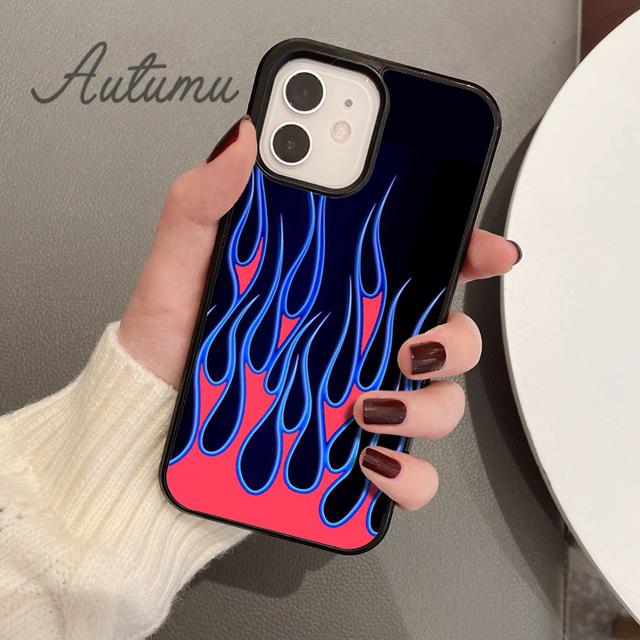 

Чехол для телефона Flame для iPhone 11 12 13 14 Pro Max mini X XR XS SE 2020 5 6S 7 8 Plus Samsung Galaxy S21 S22 Cover shell Samsung S22ultra