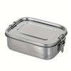 1pcs Double Layer 304 Stainless Steel Lunch Box Compartment Bento for Outdoor Student Leakproof American Style Food Container