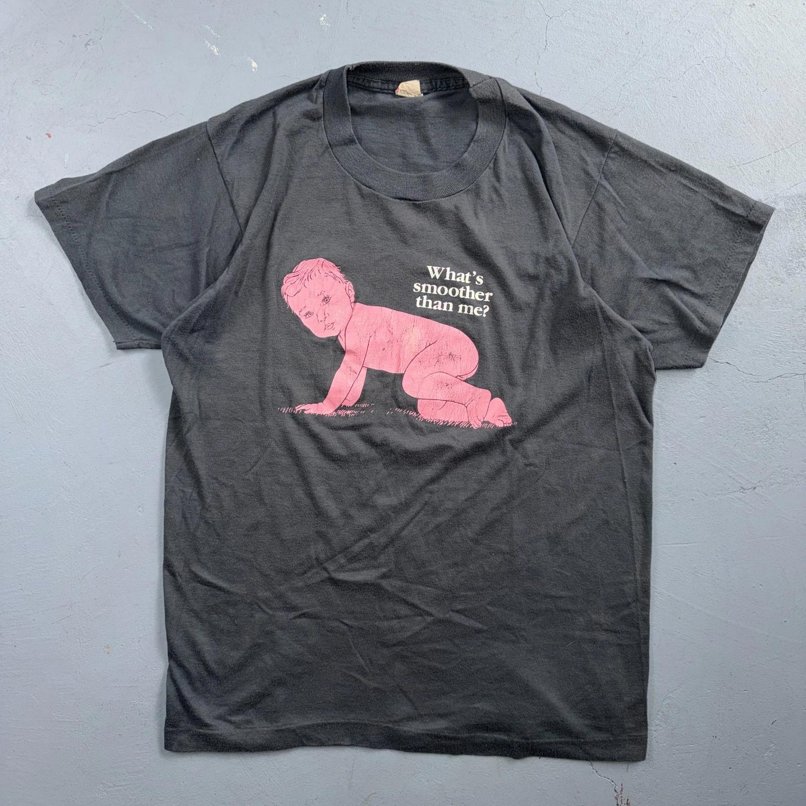 

Baby Wild Text 80s Promo VTG T Shirt 1980s Nirvana Grunge Screen Stars Pilot Pen L