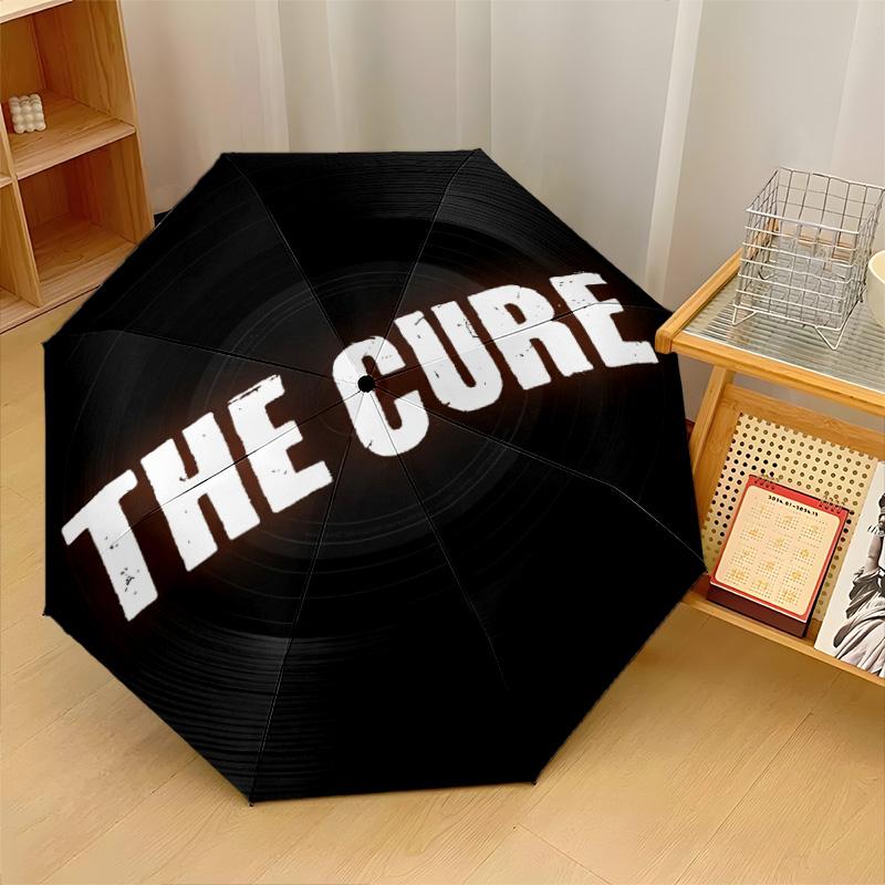 The Cure Print 8?Ribs Automatic Umbrella Wind Resistant Lightweight Folding Umbrella For Outdoor Travel