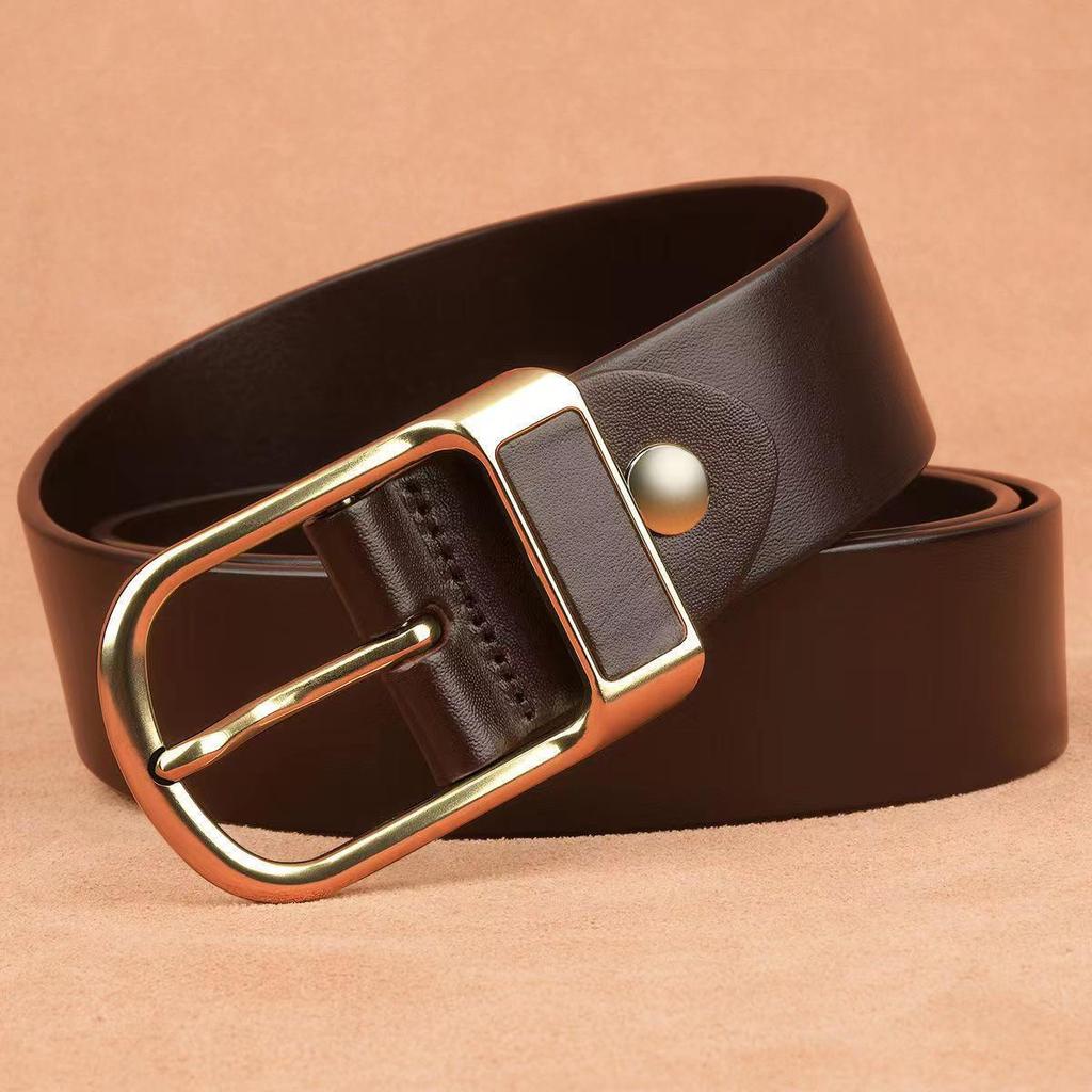 Trendy Men's Pin Buckle Leather Belt - Casual Versatile Waistband for Jeans