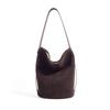Autumn and Winter Leather Simple Retro Messenger Bag Matte Cowhide Exquisite Portable Bucket