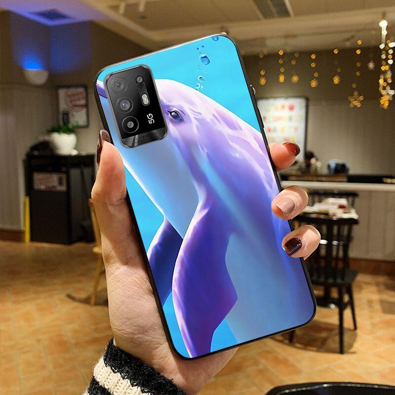 Funda Dance Of Dolphin Phone Cover For OPPO A74 A94 5G A3S A5 A5S A9 A12 A15 A15S A52 A53 A53S A72 A73 2020 A91 5G Cases Coque