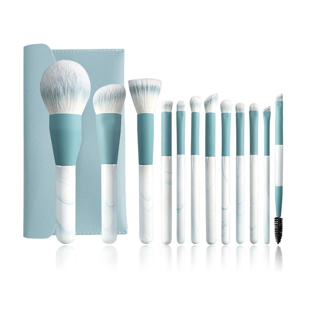 GRTUFOBA Makeup Brush Set with Premium Fiber for Everyday Sensitive and Portable Storage with Leather Case 12-Piece Bristles, Ultra-Soft, Use, Skin,