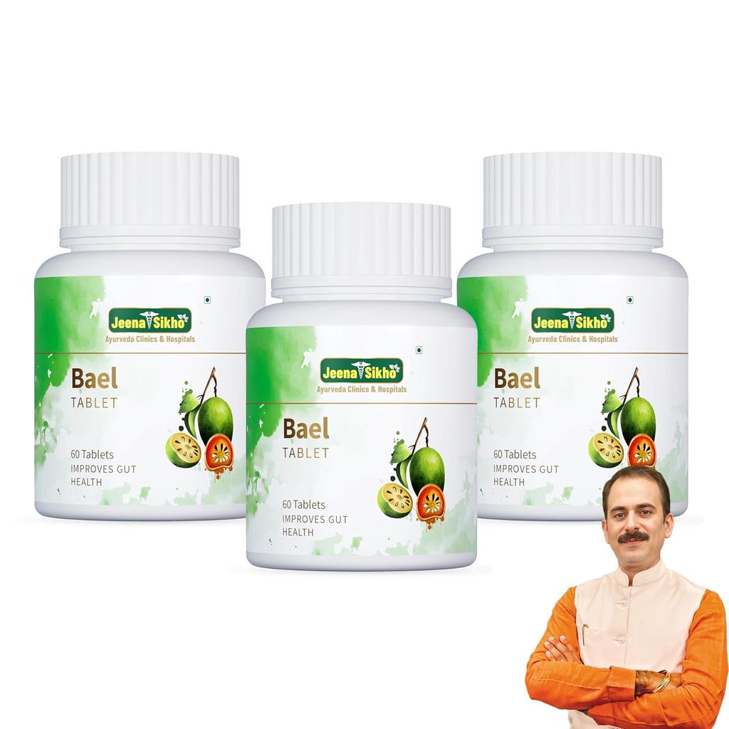 Jeena Sikho Bael Tablets For Digestive Wellness Gut Balance Natural Herbal Supplement 60 Tablets Pack Of 3 Set