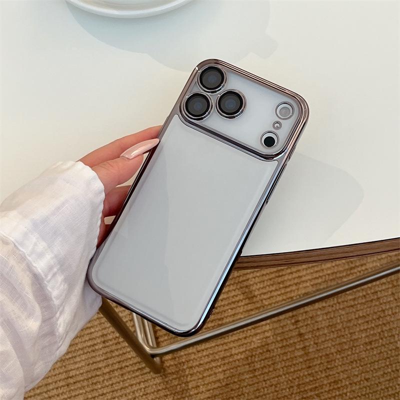 Solid Color Electroplated Case for iPhone 14 Pro/15/16 Pro/17 Pro Max Protective Cover
