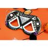 Zwarte Halloween krasmaskers voor kinderen 16 tot 20 cm 4 stuks