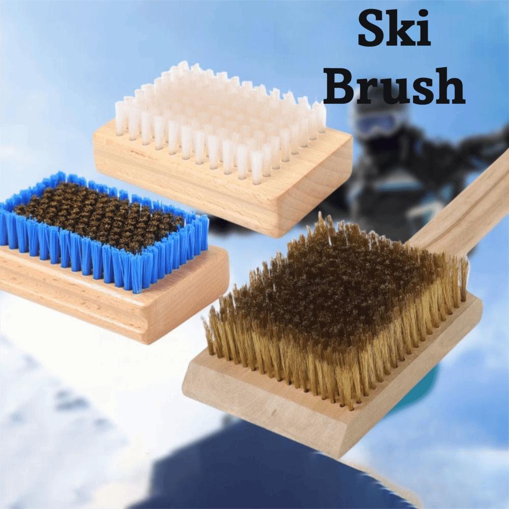 Horsehair Ski Waxing Brush Wooden Handle Brush Snowboard Tool Snowboard Brush Winter Sports
