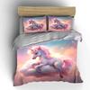 Magical Unicorn on Cloud Bedding Duvet Cover Set  (1*Duvet Cover 2*Pillowcases, without duvet insert)