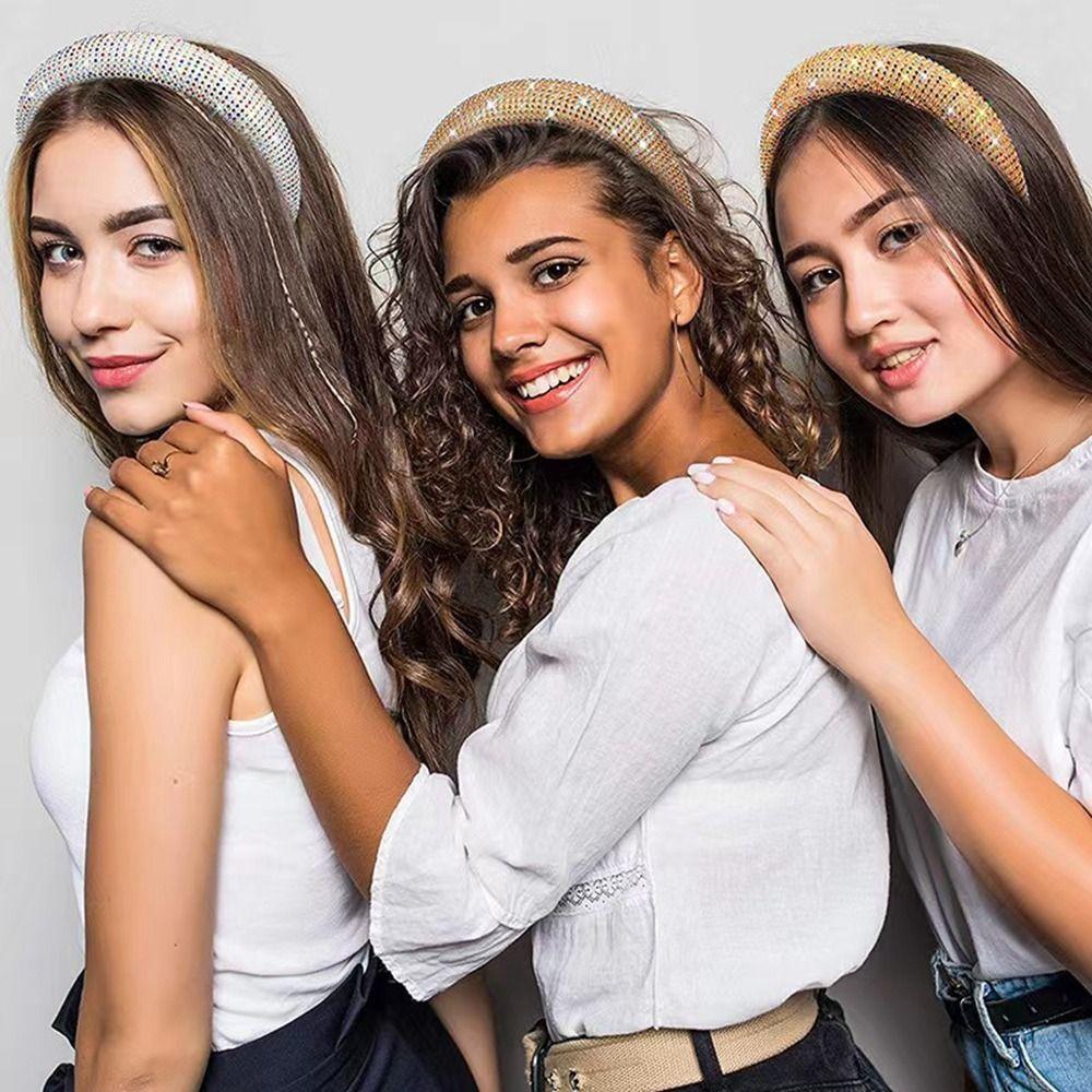 

Аксессуары для волос Горный хрусталь для волос Девушка Широкий обруч для волос Губка Повязка на голову Головной убор в корейском стиле