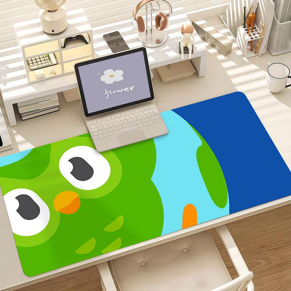 Educational Cartoon Dduolingo Mouse Pad Anti Slip Rubber Edge Locked Thickened Laptop Gaming Desk Mat