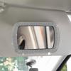 Crystal Women Makeup Mirror Rhinestone Sunshade Rear View Cosmetic Mirror  Car Interior
