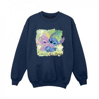 Boys Lilo And Stitch St PatrickÂ´s Day Clover Sweatshirt