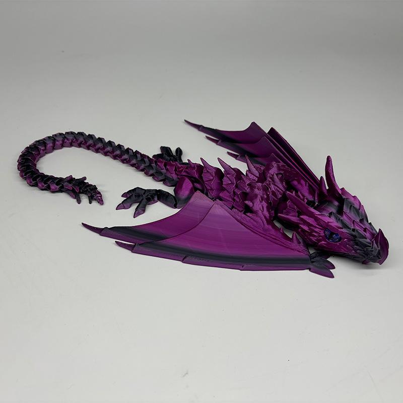 1pc 41cm Creative 3D Printed Flying Dragon Toy Animal Model Figurines & Miniatures