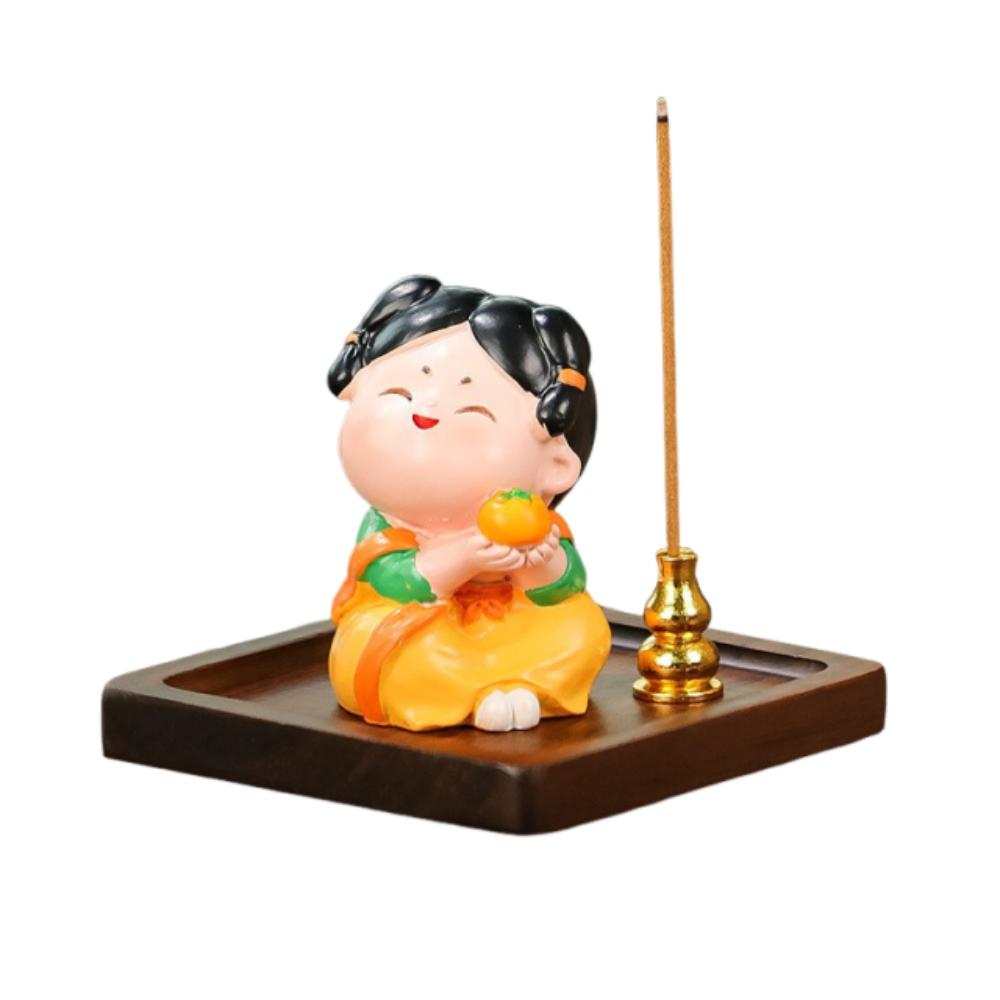 Creative Cartoon Girl Incense Burner Tang Dynasty Lady Cute Sticks Incense Tray Housewarming Gift