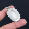 Wedding Gift For Her 925 Sterling Silver Natural Scolecite Gemstone Pendant